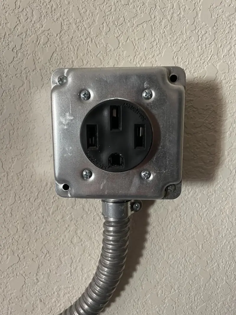 NEMA 14-50 outlet installed for Electrical Panel Upgrade in Montura